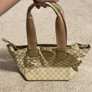 Gucci Beige and Pink Tote Bag